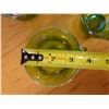 Image 7 : Qty 12 Green Glass Mugs w/ Pinwheel Design Approx. 3.5" Dia, 2.5"H