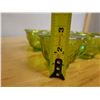 Image 8 : Qty 12 Green Glass Mugs w/ Pinwheel Design Approx. 3.5" Dia, 2.5"H