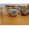 Image 26 : Multiple J. Cumming Hong Kong & YT Floral Dishes: Serving Platters, Plates, Tea Cups, etc Misc Sizes