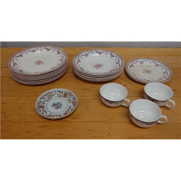 Multiple Floral Dishes: Serving Platters, Plates, Tea Cups, etc Misc Sizes