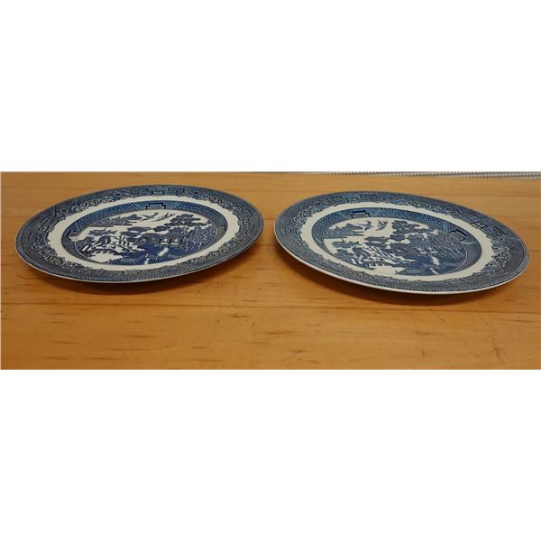 Qty 2 Willow Plates from Johnson Bros England 10" Dia