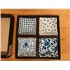Image 3 : Best Quality Selection of Japan Set of 4 Condiment Dishes 3.5" Square w/ Maker's Mark