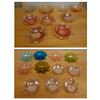 Image 1 : Qty 20 Iridescent Ruffled Bowls, Misc Colors & Sizes