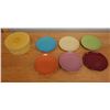 Image 1 : Qty 6 Colored Plates in Classic Coffee & Tea Box, 7.5" Dia