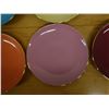 Image 7 : Qty 6 Colored Plates in Classic Coffee & Tea Box, 7.5" Dia