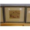 Image 5 : Qty 4 Asian Artworks, Framed & Matted 14" x 11"