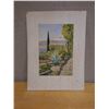 Image 1 : Landscape Scene Artwork Purchased in Sicily,Taormina, by G Cicala, Unframed 13.5" x 18"