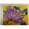 Image 2 : Blue Hibiscus Artwork Numbered 2/50 by Artist A. Johnsen w/ COA, Unframed 14" x 14"