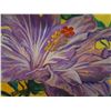 Image 3 : Blue Hibiscus Artwork Numbered 2/50 by Artist A. Johnsen w/ COA, Unframed 14" x 14"