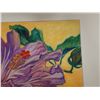 Image 4 : Blue Hibiscus Artwork Numbered 2/50 by Artist A. Johnsen w/ COA, Unframed 14" x 14"