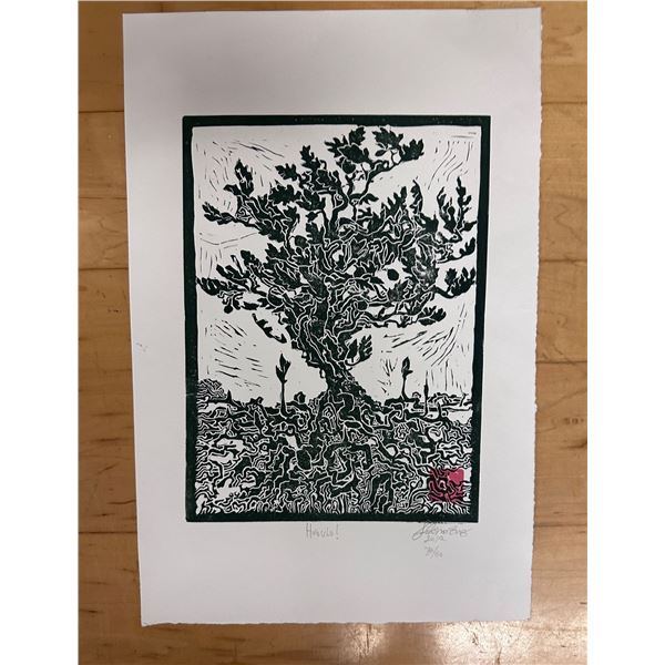 Ho'oulu! Artwork Numbered 30/50, 2012, Unframed 12" x 18"