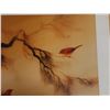 Image 2 : Cardinals & Pine Artwork by Waituck Lo w/ Asian Calligraphy, Unframed 26" x 20"