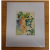 Image 1 : Abstract Nude Figure Artwork  by Artist George Woollard, Unframed 12" x 14"