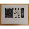 Image 1 : Star Artwork Numbered 8/28  by Artist John Pule 2000, Unframed 19.5" x 15"