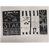 Image 2 : Star Artwork Numbered 8/28  by Artist John Pule 2000, Unframed 19.5" x 15"