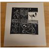 Image 1 : Mamao Artwork Numbered 1/14  by Artist John Pule, Unframed 22" x 25"