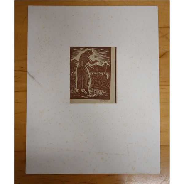 Haina Art Greeting Card by Ray Lum, Unframed 11" x 14"