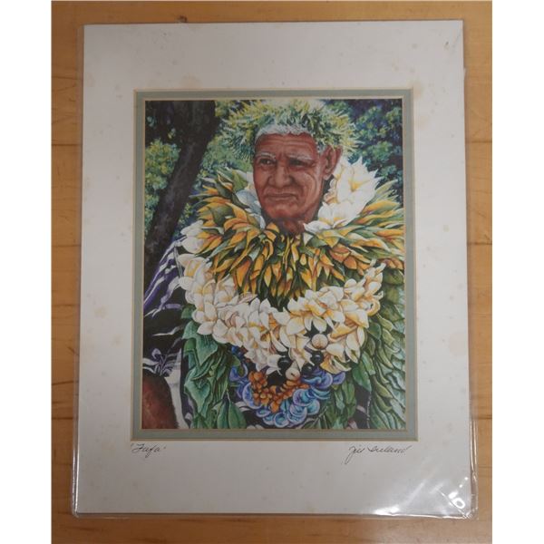 Fafa Male Portrait Artwork by Jill Ireland w/ Bio, Unframed 11" x 14"