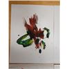 Image 2 : Qty 4 Abstract Tea Bowl Exploding Artworks Signed by Artist 2008, Unframed 11" x 15"