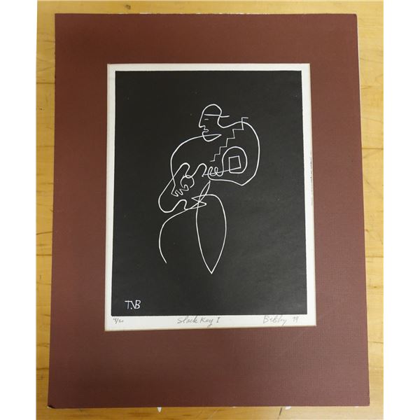 Slack Key I Artwork Numbered 4/50  by Artist by Tomas Belsky, Unframed 14" x 17"