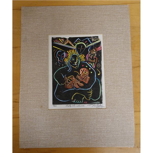 Proto Christmas Artwork Numbered 4/50  by Artist by Tomas Belsky, Unframed 12" x 16"