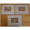 Image 1 : Qty 3 Rajasthan Primitive 18th Century Reproduction Artworks, Unframed 11" x 14"