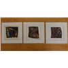 Image 1 : Qty 3 Abstract Artworks by Michel Tuffery: Aloha 'oe Lumei, Ea Fa & Tama Tulu Calvary, 8" x 8"
