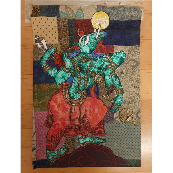 Varaha Avtar Hindu Artwork, Unframed 17.5" x 26"