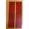 Image 1 : Qty 2 Red & Black Abstract Artwork, Numbered & Signed by Artist, 5" x 20"