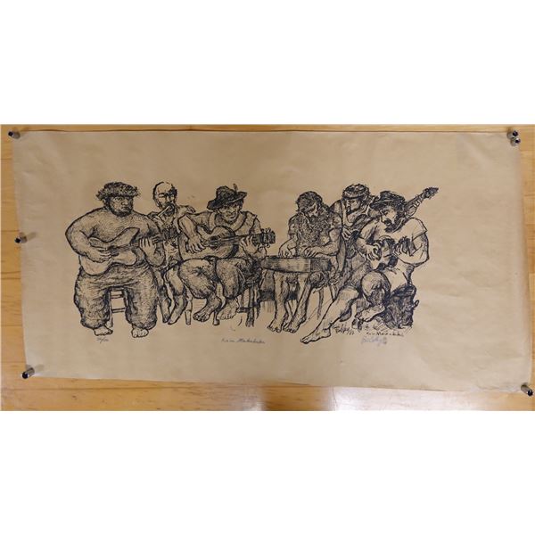 Ka'u Makahiki Artwork Numbered 56/00  by Artist by Tomas Belsky, Unframed 52" x 20"
