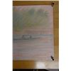 Image 4 : Pastel Paddler Artwork w/ Notation Lourey 4x Hoppu Festival, Unframed 41.5" x 28"