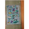 Image 2 : Asian Scroll w/ Abstract Art Figures & Calligraphy 21.5" x 48"