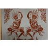 Image 2 : Dancing Buddha Temple Rubbing Artwork, Unframed 13" x 14.5"