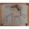 Image 1 : Male Figure Artwork by H. Paris '83, Unframed 19.5" x 16"