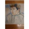 Image 4 : Male Figure Artwork by H. Paris '83, Unframed 19.5" x 16"