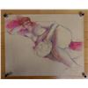 Image 1 : Female Nude Artwork by Sue Hansen (?) '75, Unframed 24" x 19"