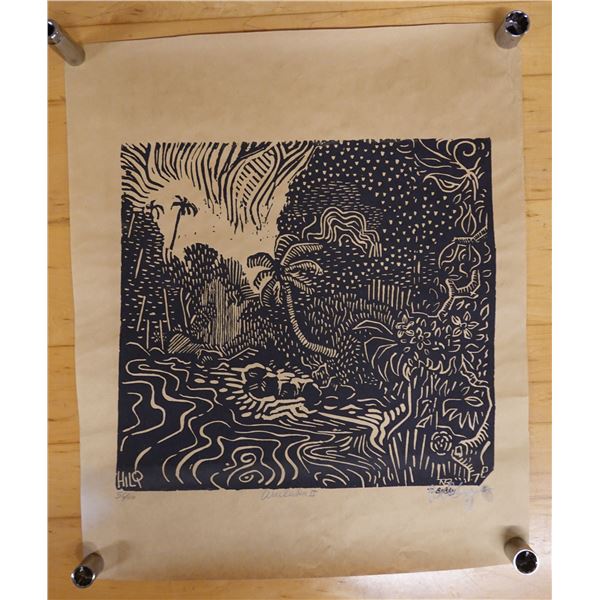 Wailuku II Artwork Numbered 56/00  by Artist by Tomas Belsky, Unframed 18" x 21"