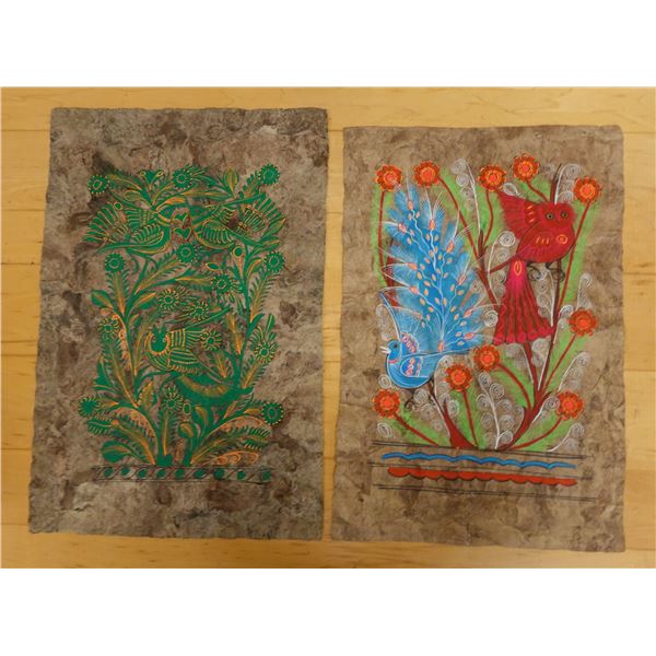Qty 2 Floral Artworks 15" x 22"
