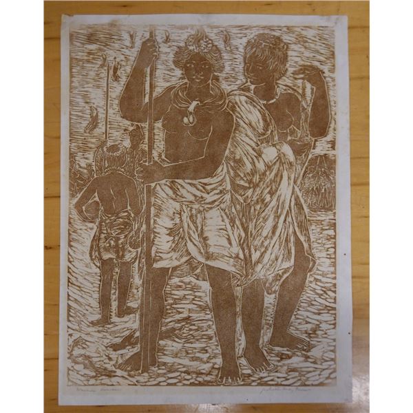 Warrior Woman Artwork by Artist Juliette May Fraser, Unframed 9" x 12"