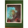 Image 2 : Amakiki Bird Artwork by Artist Ipo Nihipali, Unframed 13" x 16"