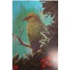Image 3 : Amakiki Bird Artwork by Artist Ipo Nihipali, Unframed 13" x 16"