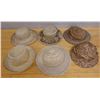 Image 1 : Qty 6 Woven Hats, Misc Styles & Sizes