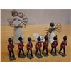 Image 1 : Qty 7 British Toy Soldiers, 2 Angels & Elephant Figurine, Misc Sizes