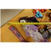 Image 12 : Multiple Dolls & Figurines, Necklaces, Horse Puppet, etc Misc Sizes
