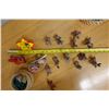 Image 8 : Multiple Animal Figurines, Flowers, 2 Woven Baskets, etc Misc Sizes