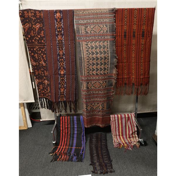 Qty 6 Fabric Runners, Misc Designs, Sizes from 46"x10" to 72" x 15"