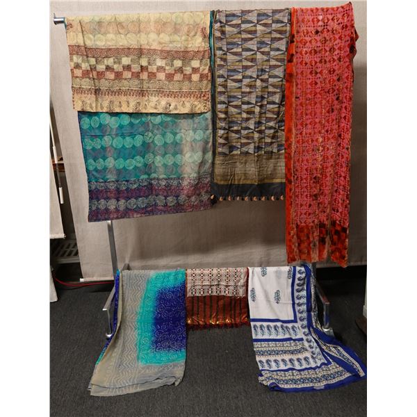 Qty 6 Fabric Runners, Misc Designs, Sizes from 15"x42" to 42" x 80"