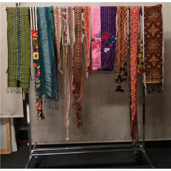 Multiple Fabric Belts & Ties, Misc Designs & Sizes