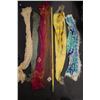 Image 8 : Qty 7 Fabric Belts & Ties (some silk), Misc Designs & Sizes