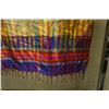 Image 4 : Multi-Colored Fabric w/ Fringe 39" x 70"